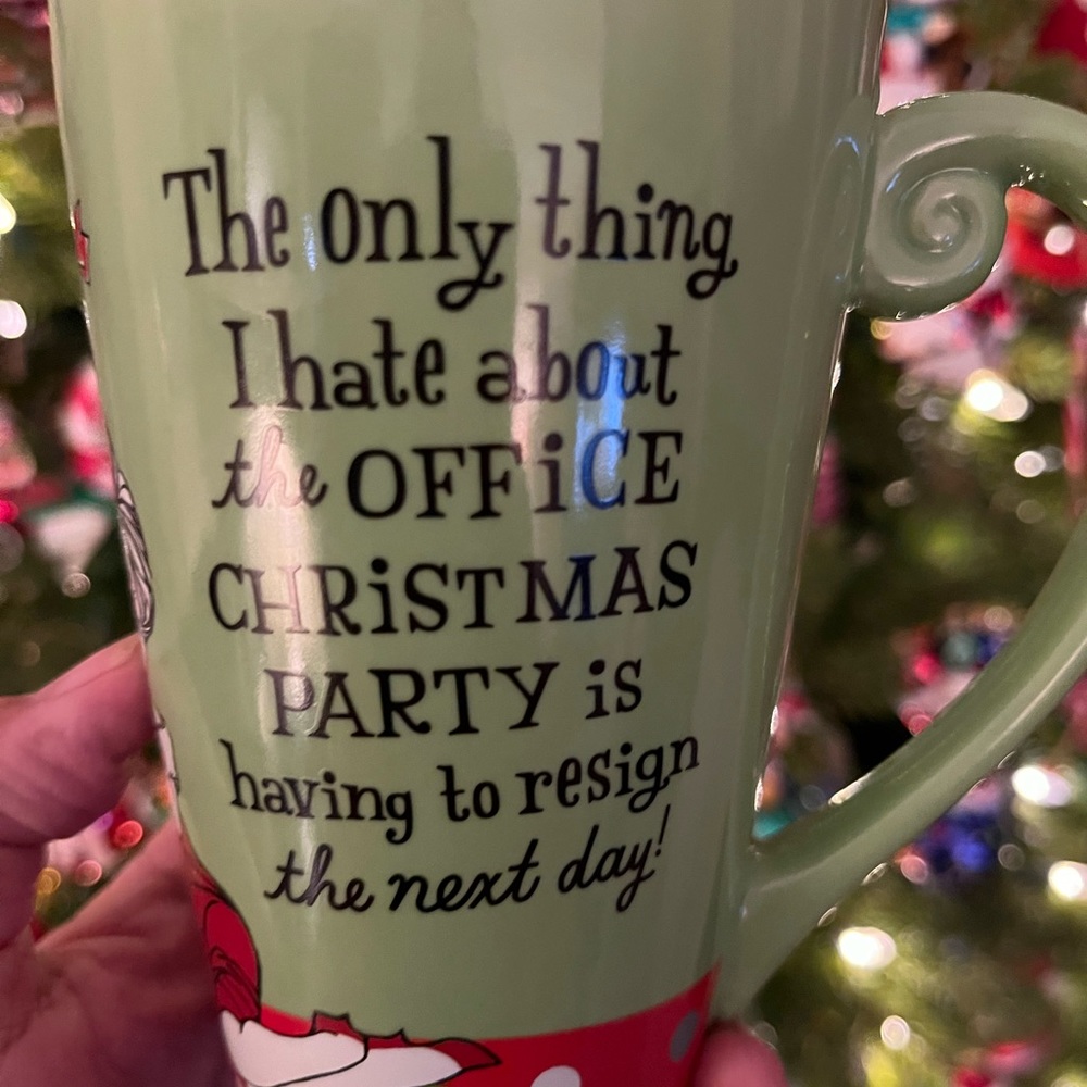 Humorous Christmas Office Party Mug Hallmark excellent condition 14 oz